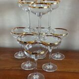 9 crystal champagne glasses