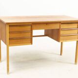 Vintage Scandinavian teak desk, 7 drawers, Danish design from the 60s