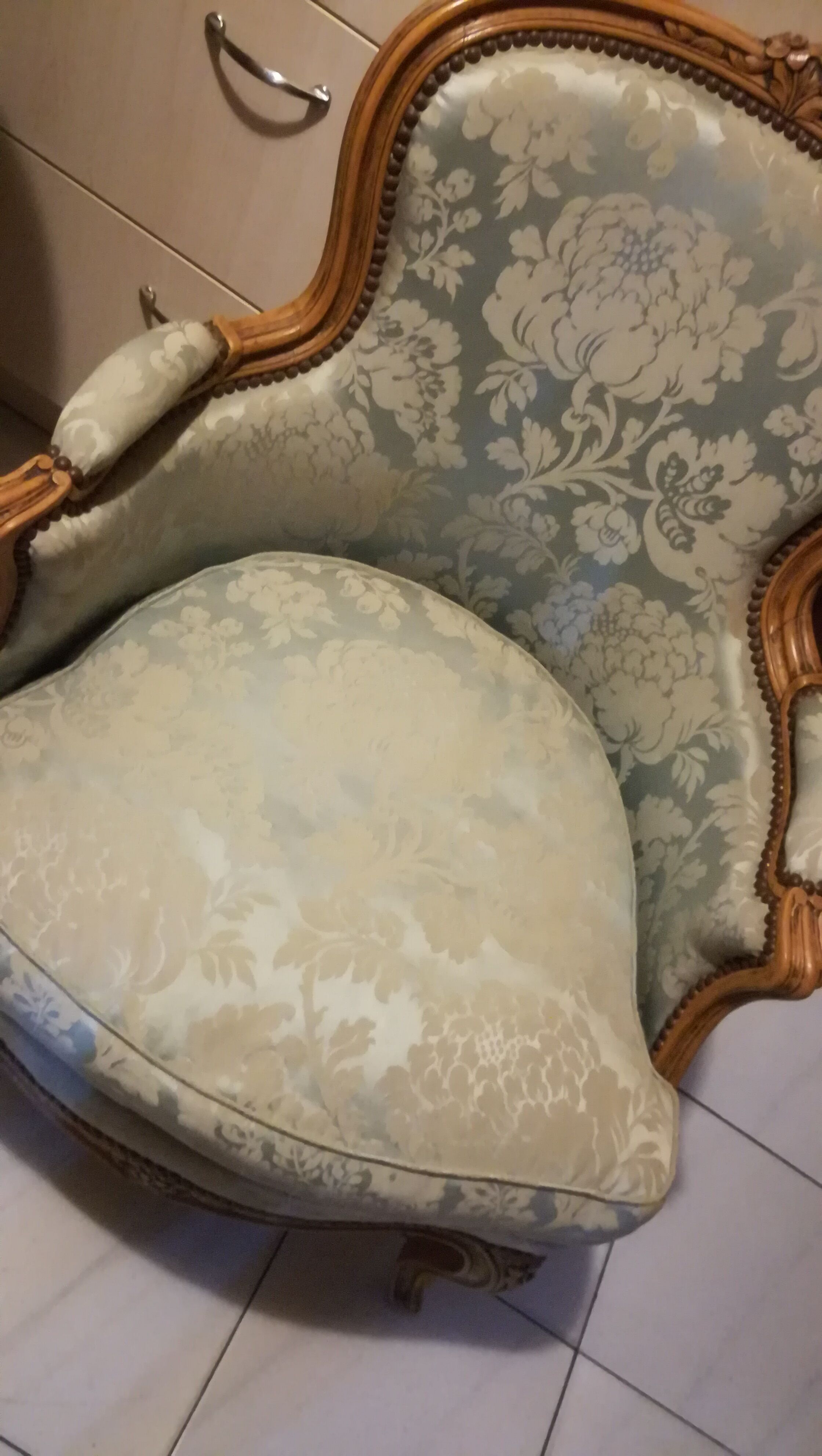 Louis XV style armchairs pair