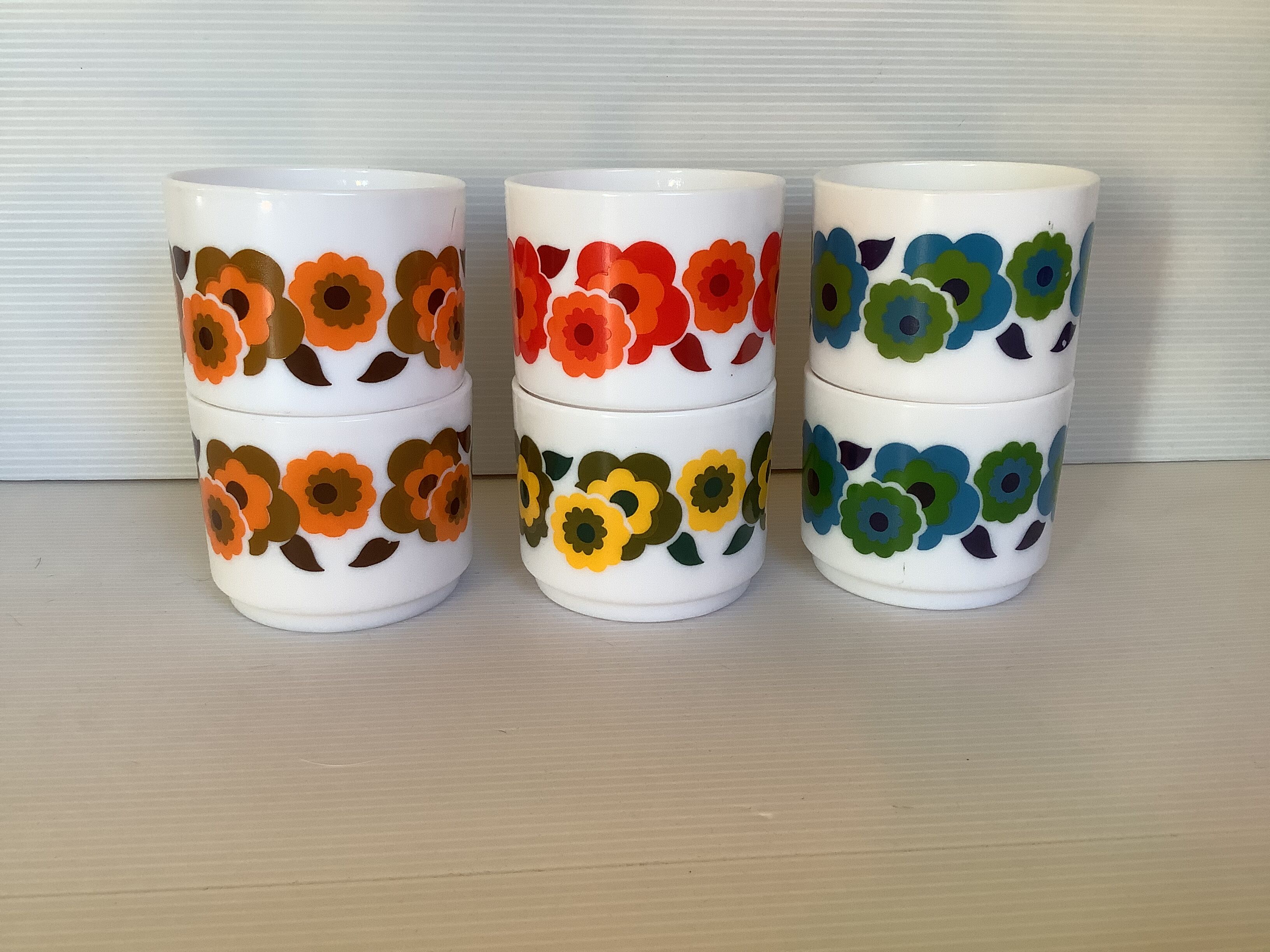 6 lotus mug cups