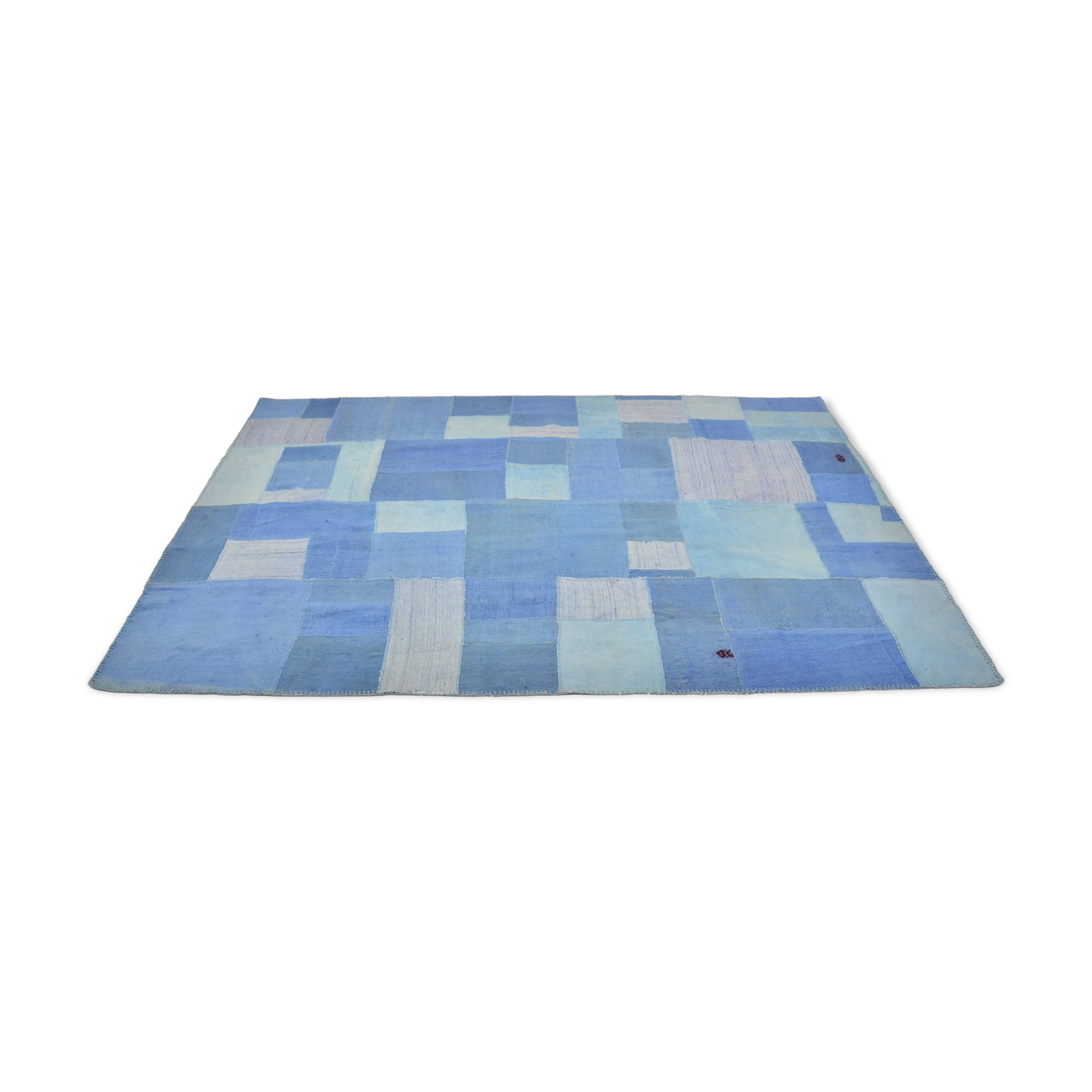 Blue Vintage Turkish Antique Kilim Rug sku 3025