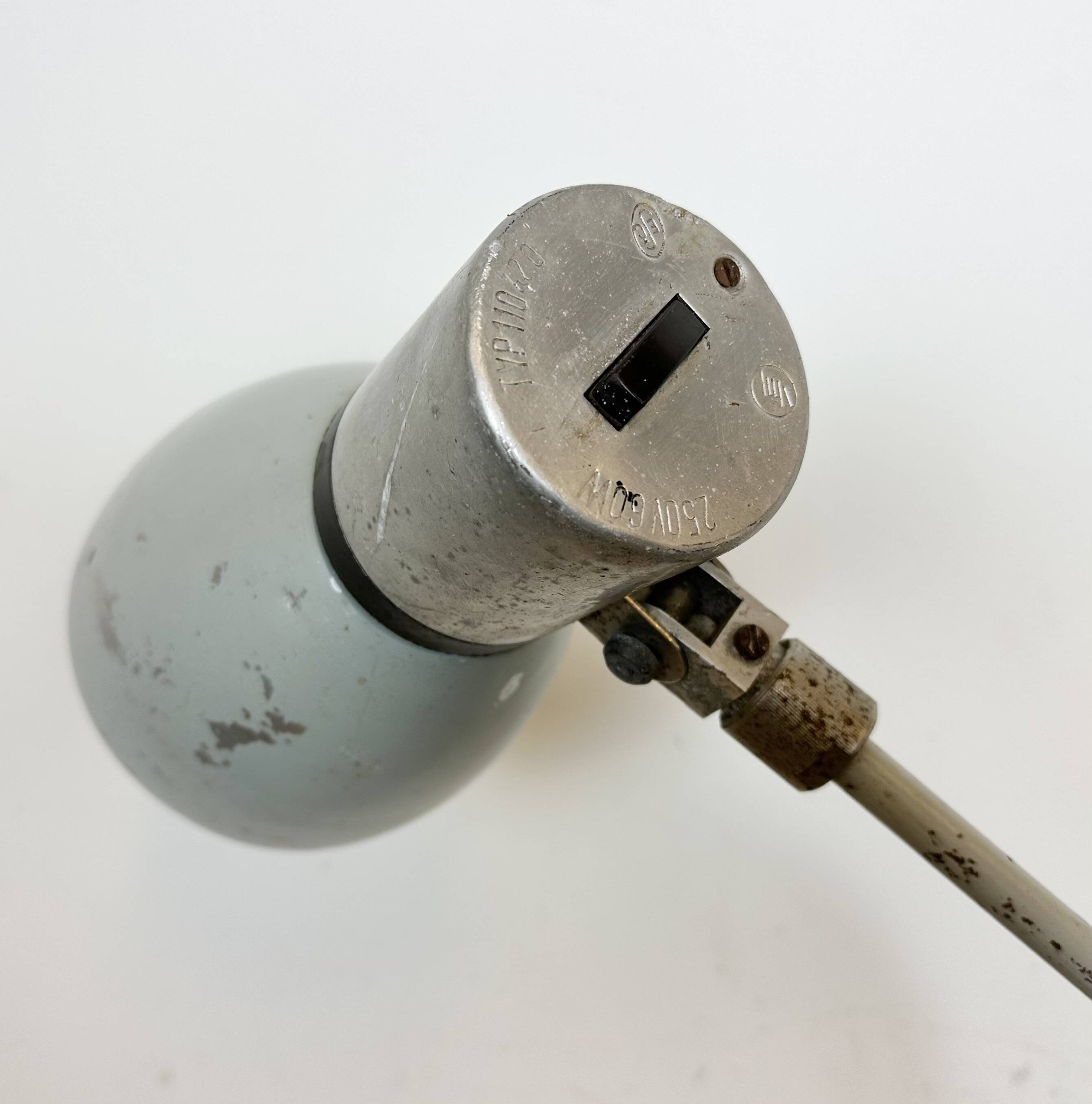 Grey Industrial Table Lamp from Elektrosvit, 1970s