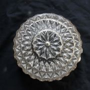 Plafonnier rond en verre transparent ambré
