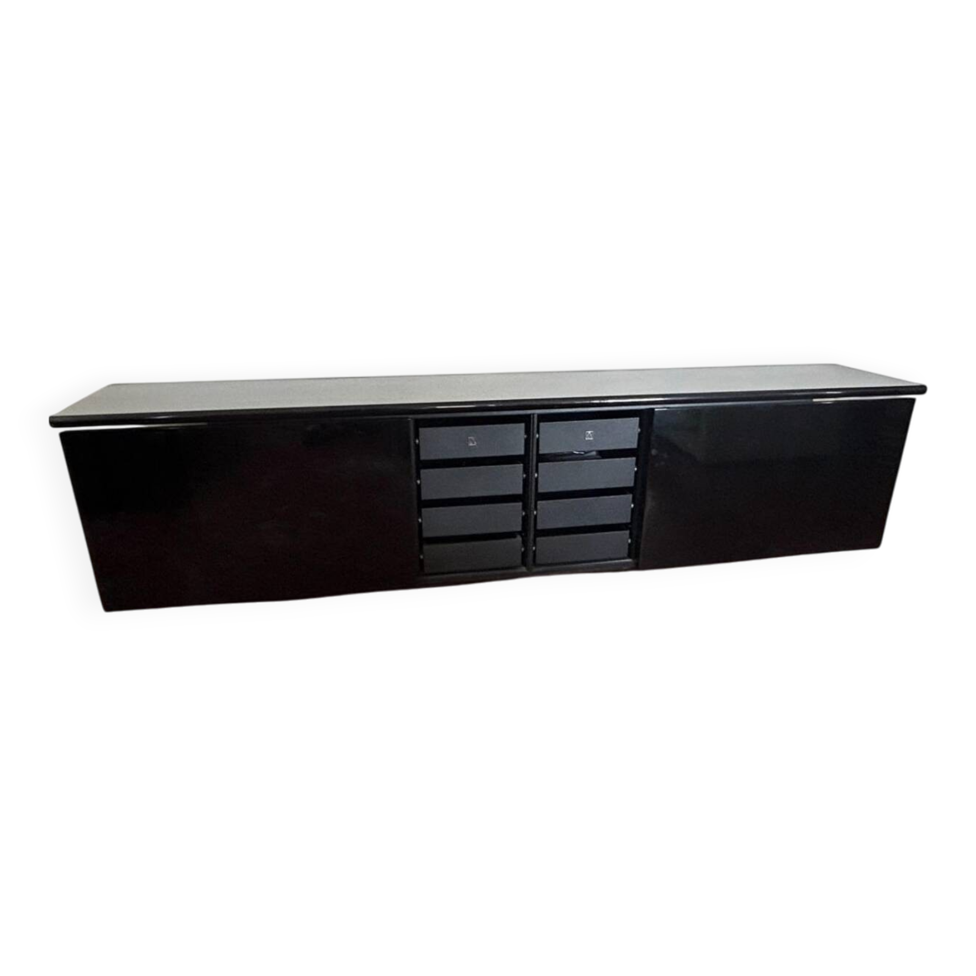 Giotto Stoppino & Ludovico Acerbis - Black Lacquered Sideboard Sheraton Ci Model