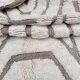 Ecru Moroccan rug with geometric patterns 280cm x 180cm