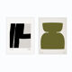 Pair of giclee prints, abstract wall art set of two