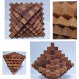 3D design wooden bookends