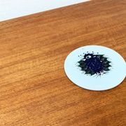 Mid-Century Danish wall plate with Crazy Bird design by Beth Breyen for Royal Copenhagen.