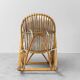 Fauteuil à bascule Van Sliedregt Noordwolde des années 1970 – design vintage en rotin néerlandais
