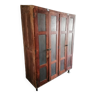 Vintage wooden wardrobe, 4 doors, cloakroom style.