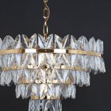 Chandelier Kalmar 'Corina', gilded brass and glass, Austria, 1970.