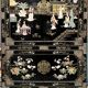Chinoiserie style furniture. Mother-of-pearl, steatite, jade marquetry.