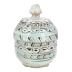 Pot couvert signé en grès, décor japonisant, années 70