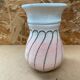 Antique strehla vase pink & white ceramic 1959 west germany vintage