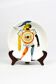 Assiette en faïence Roger Capron, Vallauris, guerrier antique - années 60