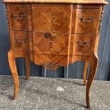 Transitional style inlaid chest of drawers lxv-lxvi
