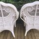 Vintage peacock rattan garden furniture