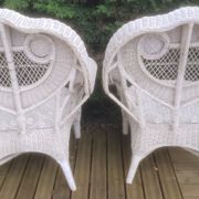 Vintage peacock rattan garden furniture