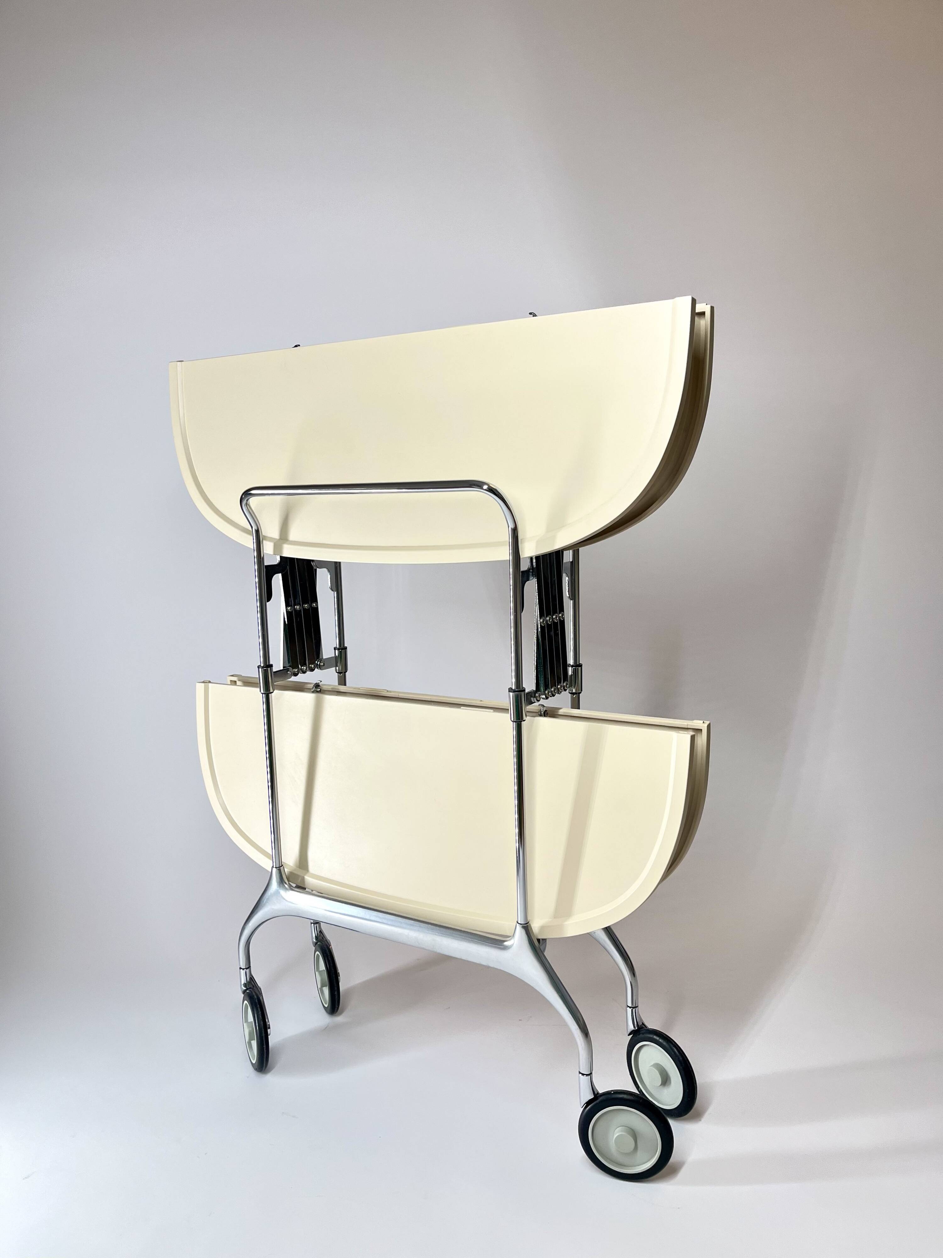 Vintage Kartell Gastone Foldable Bar Cart by Antonio Citterio, 1980s Italy