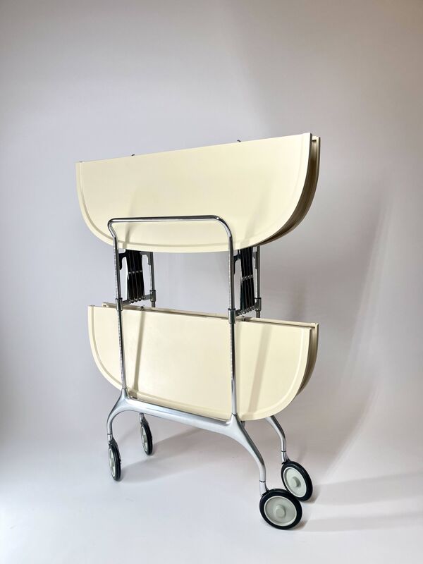Chariot de bar pliable Vintage Kartell Gastone par Antonio Citterio, années 1980, Italie