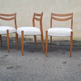 Set of 4 Scandinavian teak chairs