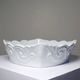 Square coupe/bowl in celadon porcelain, vintage Limoges from the 50s to 70s.