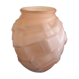 Art Deco Vase Relief In Molded Glass