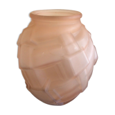 Art Deco Vase Relief In Molded Glass