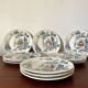 Set of 12 plates Terre de Fer, model Cartels, Creil & Montereau, 1900