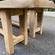 2 stripped farmhouse benches in solid oak 1950 200cm