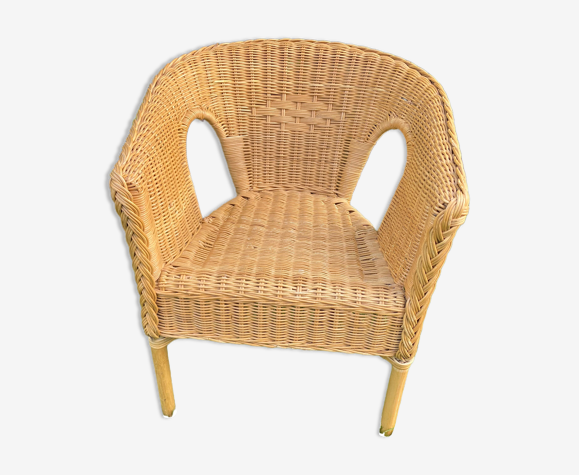Fauteuil osier vintage