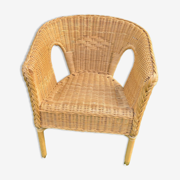 Vintage wicker armchair