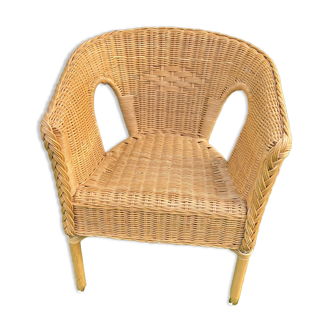 Fauteuil osier vintage