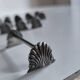 Set of 12 solid silver knife holders