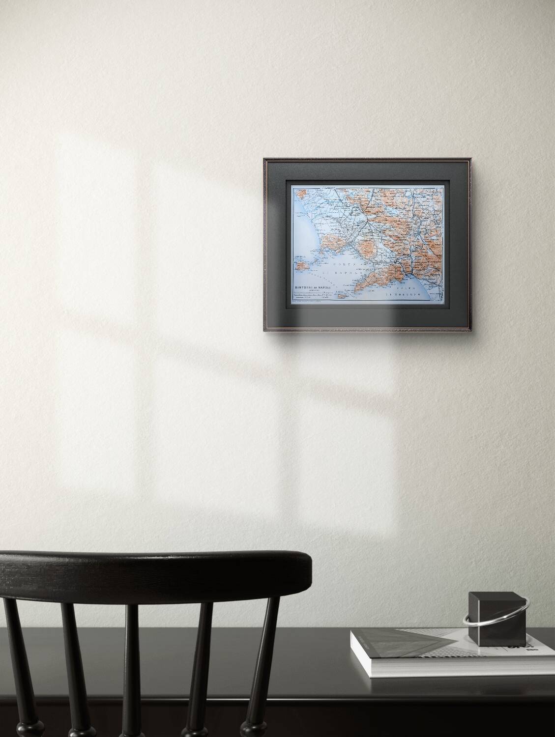 Printed in 1909, Bays of Naples and Salerno, Italy.