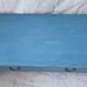 Rectangular blue patinated coffee table