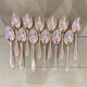 Series of 12 Art Deco table spoons in silver metal