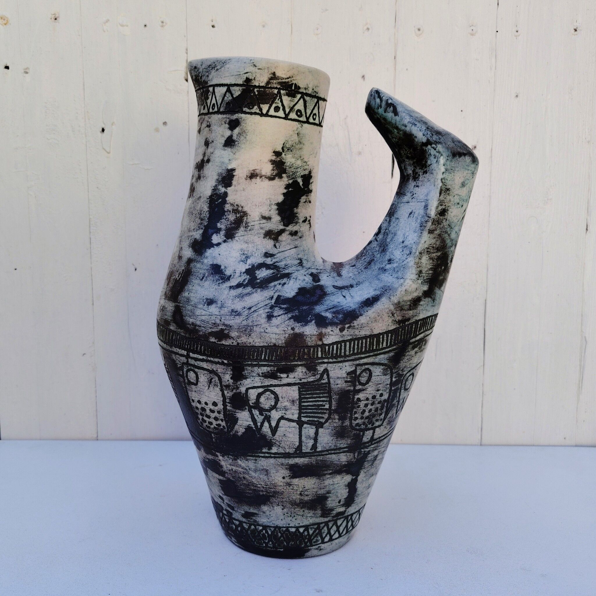 Large zoomorphic vase, ceramic by Jacques Blin