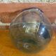 Antique Blown Bubble Glass Pitcher Transparent & Cobalt Blue 2L Vintage