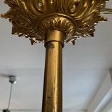 Large 19th century Empire Montgolfière chandelier in bronze and crystal