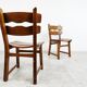 Vintage brutalist dining chairs, set of 4 - 1960s