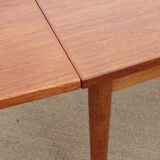 Scandinavian dining table with teak extensions, 4/8 people