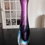 Sommerso vase in Murano glass