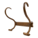 Curved wooden coat rack with 2 hooks, 1920s.