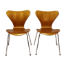 Pair of chairs by Arne Jacobsen for Fritz Hansen