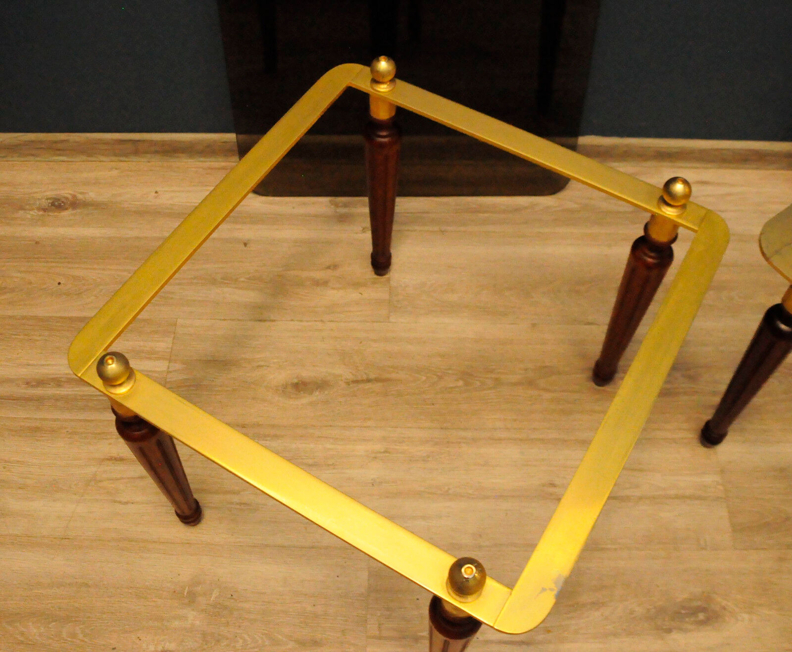 Pair of tables with crystal glass spiegel parsol, germany, 1970