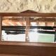 Grand miroir art déco en bois