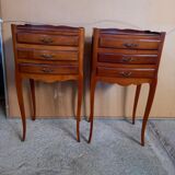 Lots 2 tables de chevet en merisier
