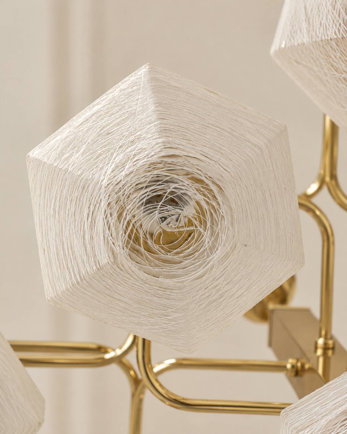 Gaetano Sciolari 1970s Italian Brass & Textured Glass 9-Light Chandelier