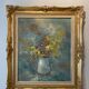 Old painting, still life with wild flowers signed Massard XX century